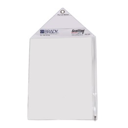Clear A4 Plastic Permit Wallet, Pack of 10, with Cable Ties
