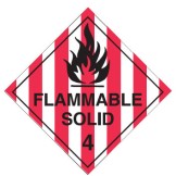 Dangerous Goods Labels & Placards - Flammable Solid 4