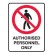Authorised Personnel Only Labels