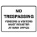 Property Signs - No Trespassing Vendors And Visitors Must Register At Main Office