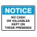 No Cash Or Valuables Kept On These Premises