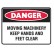 Danger Moving Machinery Keep Hands And Feet Clear Labels